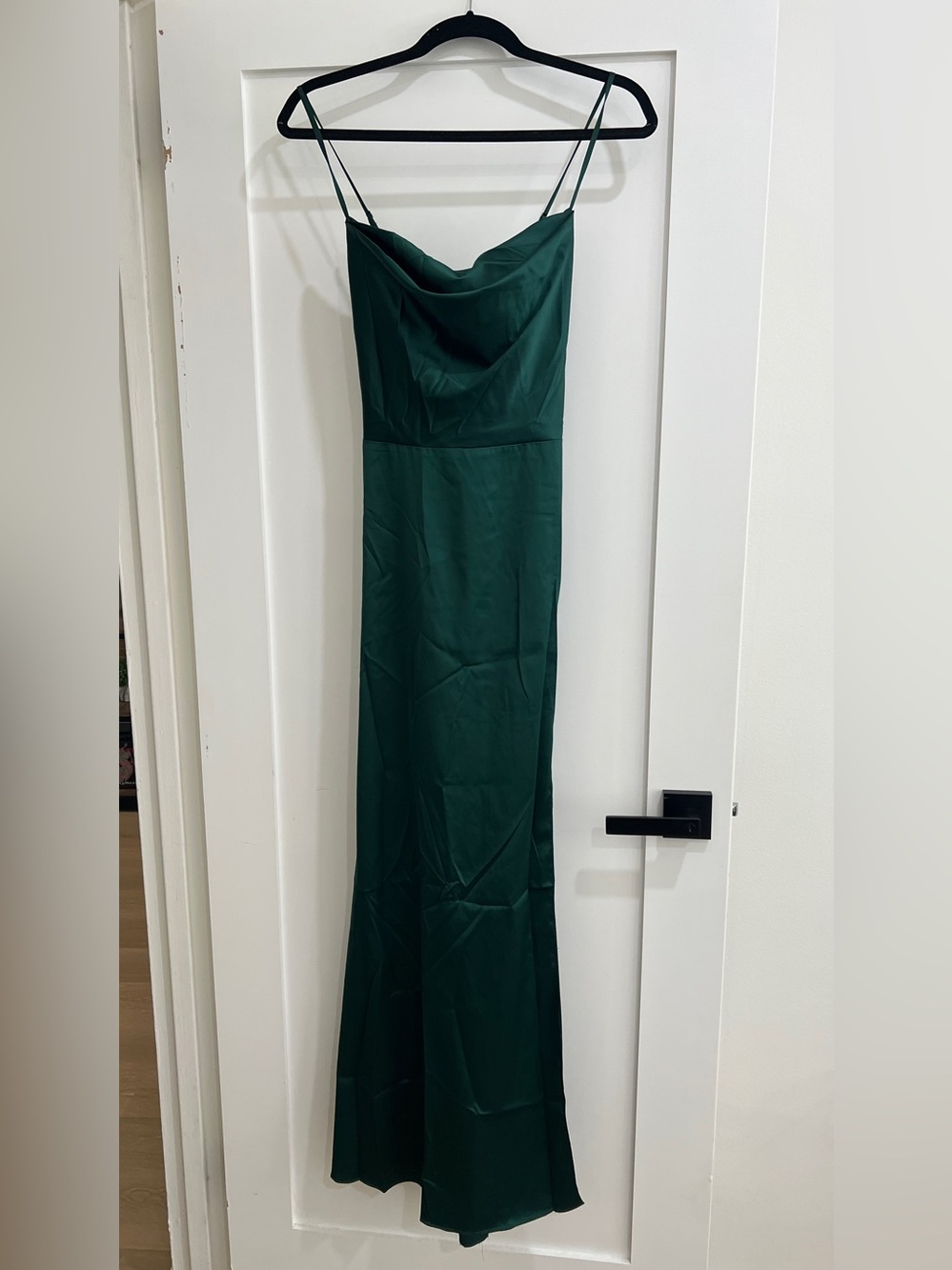 Emerald Green Satin Bridesmaid Dress